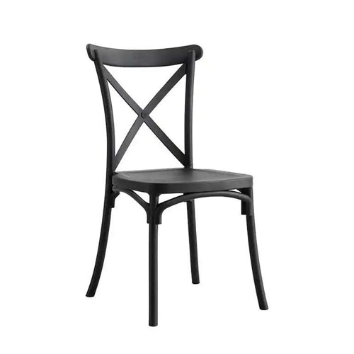 Cross Back Chairs - Black